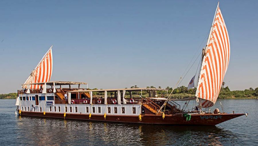 NAVIGAZIONE +CAIRO navigazione sul Nilo con barca a vela DAHABEYA solo 10 cabine